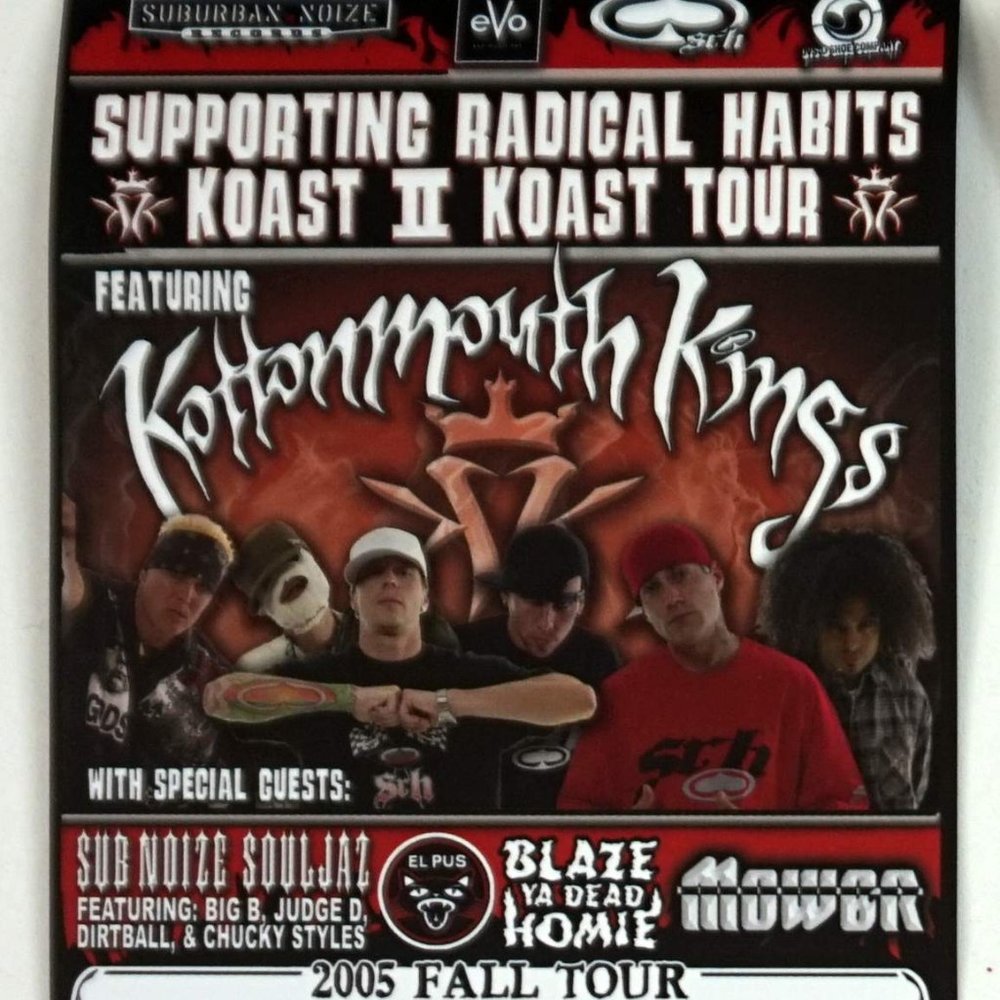 Kottonmouth Kings Joint Venture Supporting Radical Habits 4x6 Tour Flyer Juggalo